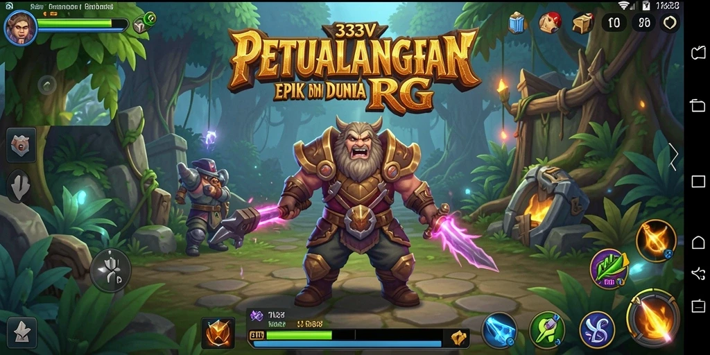 Tangkapan layar dari gameplay RPG 333V yang menarik dan penuh aksi.