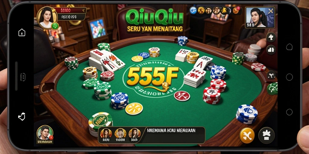 Tampilan gameplay seru QiuQiu di 555F.