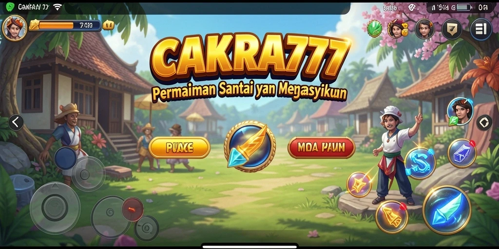 Screenshot gameplay <strong>CAKRA777</strong> menunjukkan kebahagiaan saat bermain game santai.