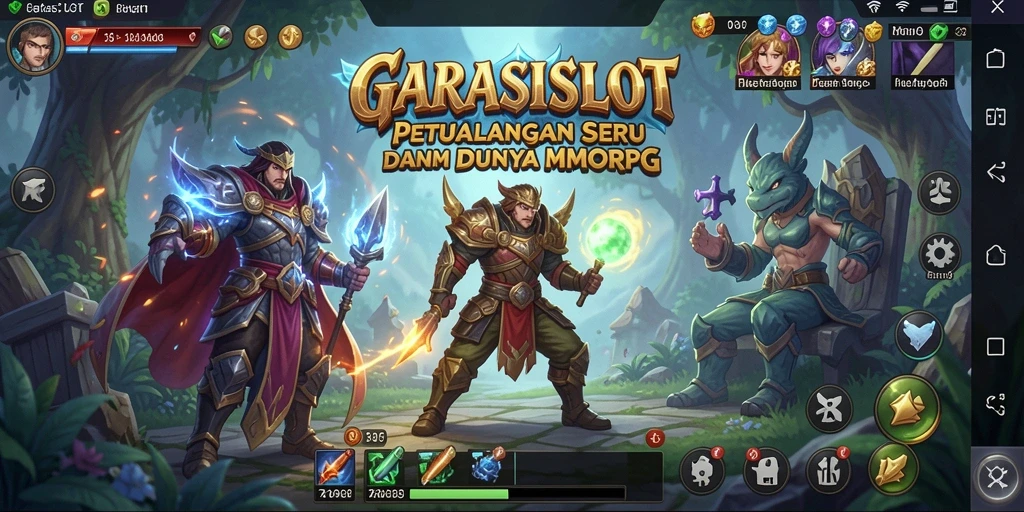 Tampilan gameplay <strong>GARASISLOT</strong> menampilkan petualangan seru dalam dunia MMORPG.