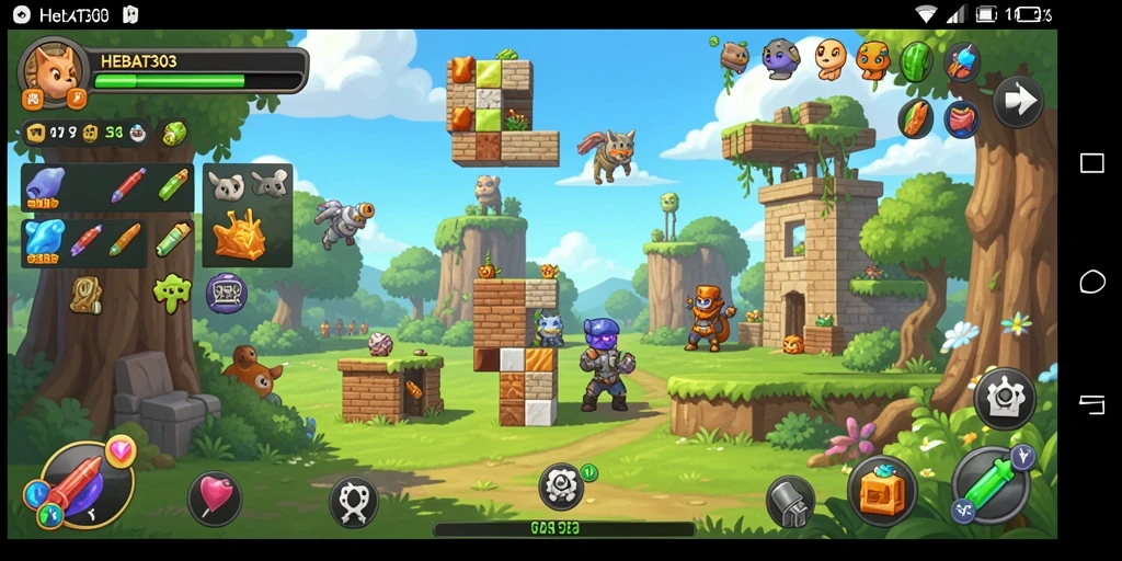 Tampilan gameplay HEBAT303 yang menampilkan berbagai tipe teka-teki.