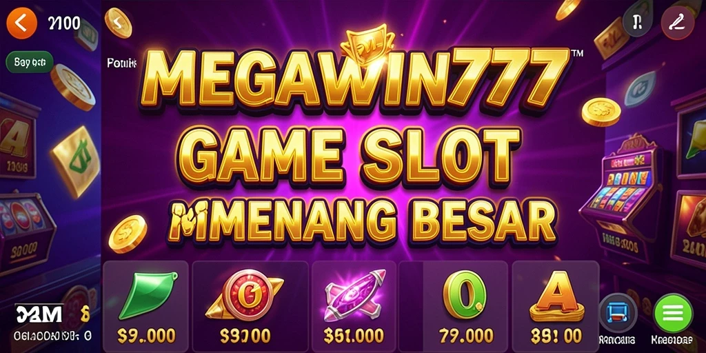 Screenshot gameplay menampilkan keseruan bermain Slot MEGAWIN777.