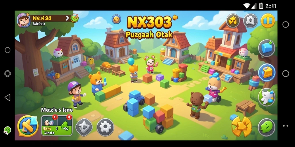 Tampilan menarik dari game Puzzle NX303 yang menantang.