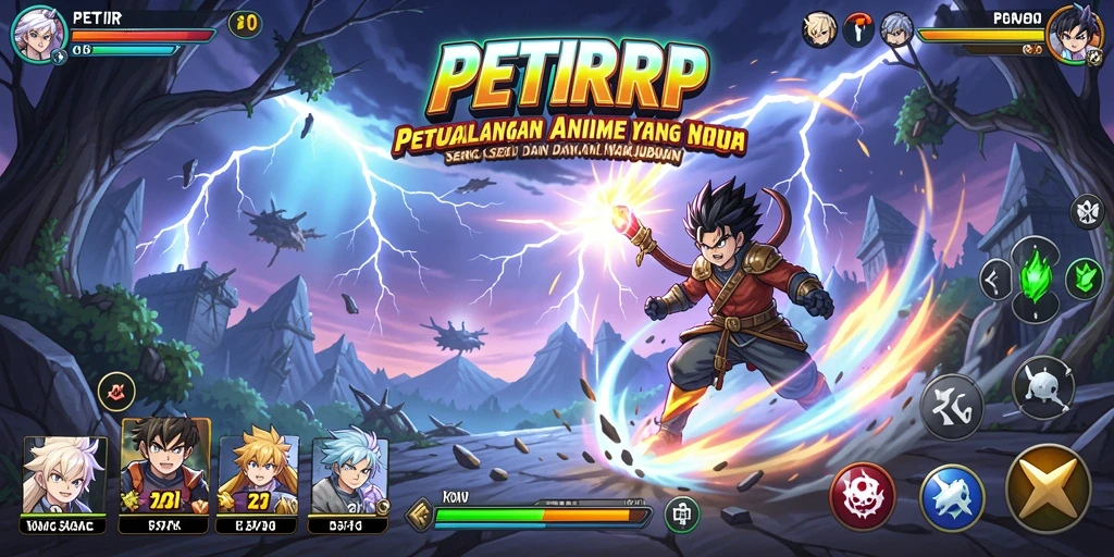 Tampilan gameplay seru dari PETIRRP dengan karakter anime yang menarik.