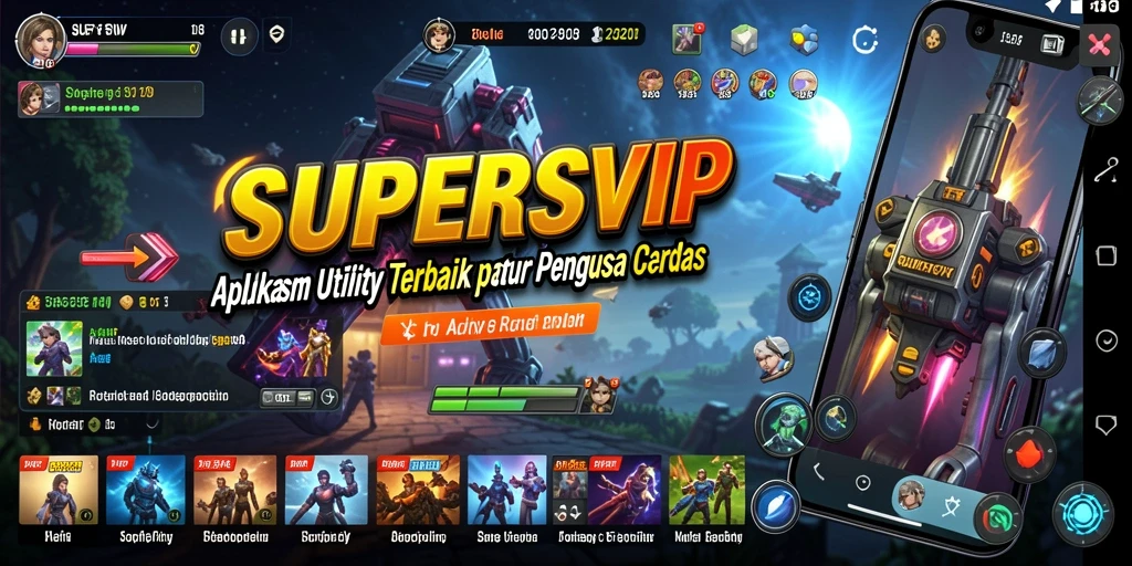Tampilan aplikasi SUPERSVIP yang user-friendly dan intuitif.