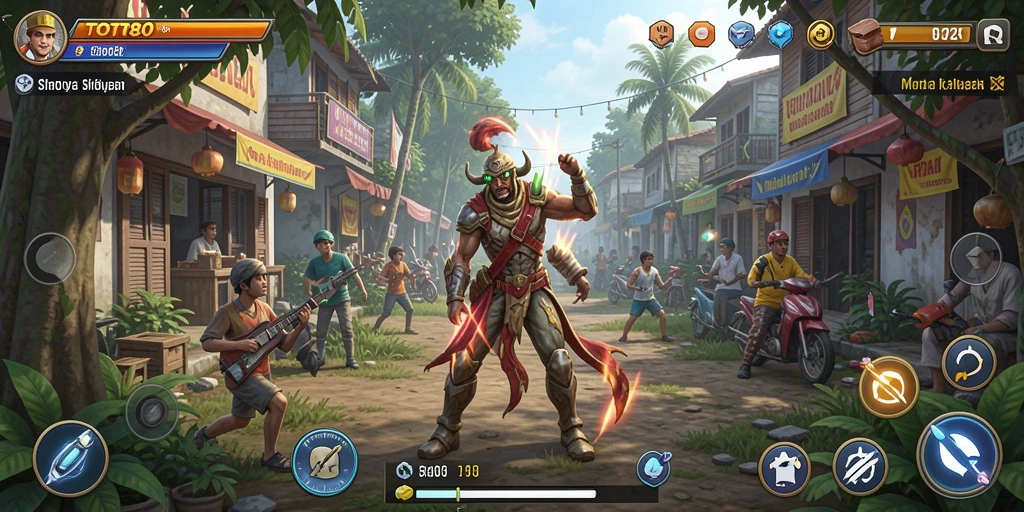 Screenshot gameplay TOTO80 menunjukkan karakter yang aktif dalam simulasi kehidupan.