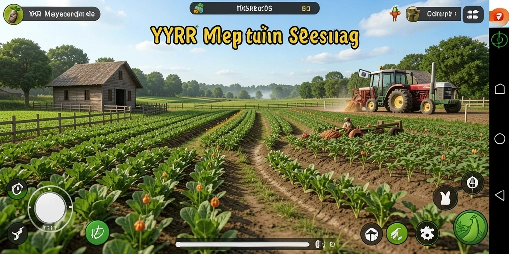 Tampilan menarik dari permainan pertanian YYRR dengan grafis yang hidup.
